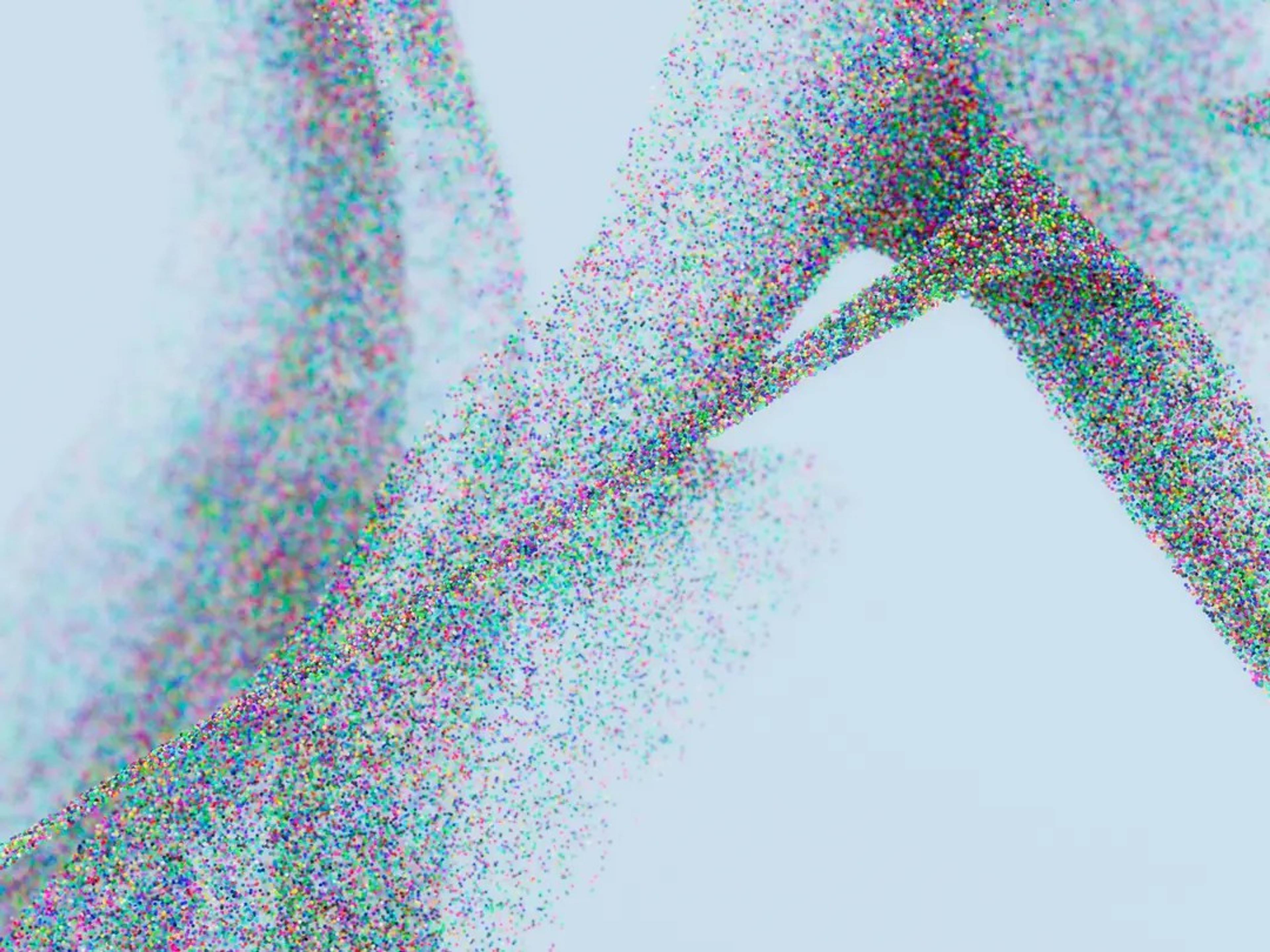 and-machines-bsfydtwavzw-unsplash-1-a20539ef-0cbe-4986-9747-dbc1c0731e0d Una imagen abstracta que muestra un patrón de partículas de colores en movimiento.